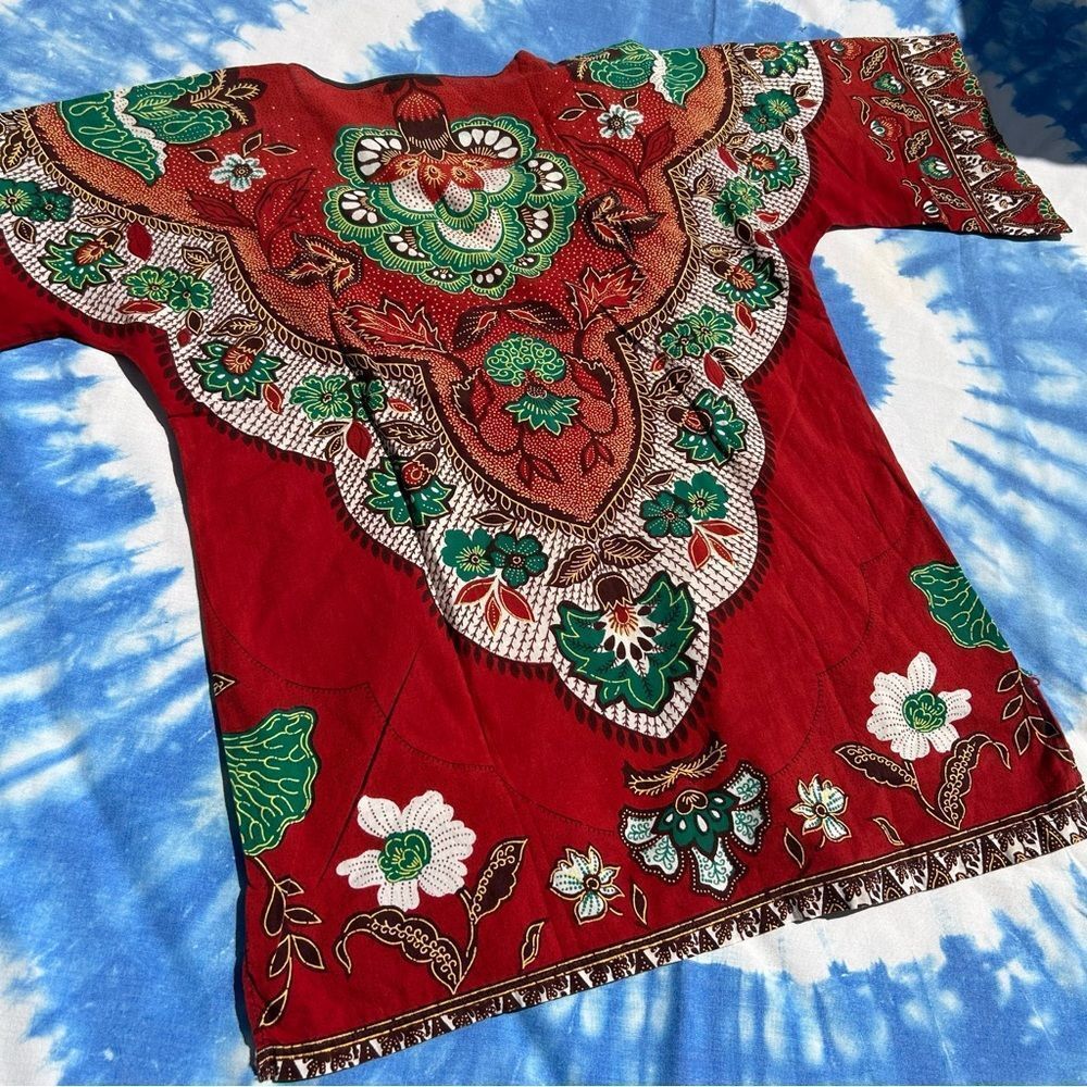 Vintage 70s Boho Hippy Floral Top Size small O/S